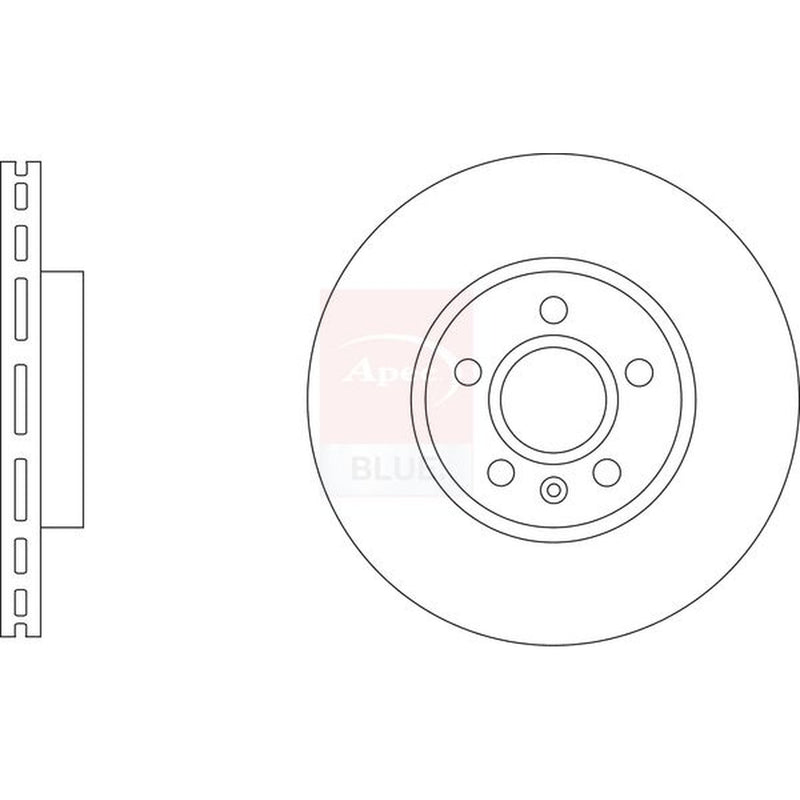 Apec 2 x Vented Front Brake Discs SDK6960