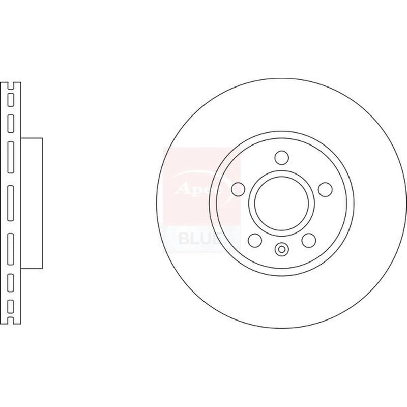 Apec 2 x Vented Front Brake Discs SDK6960