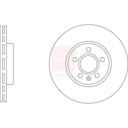 Apec 2 x Vented Front Brake Discs SDK6960