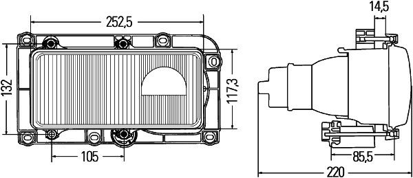 Hella Headlight Headlamp T4W Right