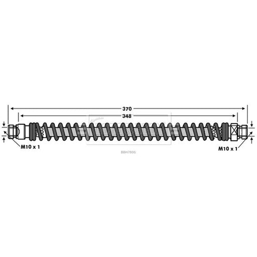 Borg & Beck Brake Hydraulic Hose Line Rear BBH7806