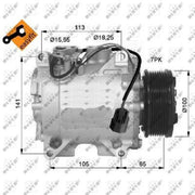 NRF Air Conditioning Compressor 32448