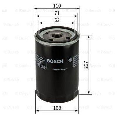 Genuine Bosch Cv Oil Filter P1156 (Hgv) 0451301156 Bosch  - Town Parts