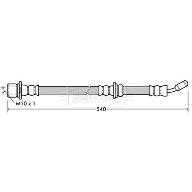 Borg & Beck Brake Hydraulic Hose Line Rear Right BBH7342