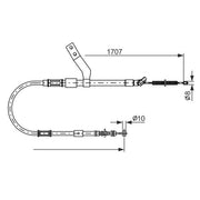 Bosch Handbrake Cable Right Rear 1 987 482 260