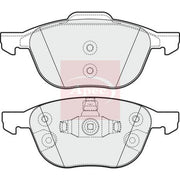 Apec Front Brake Pad Set PAD1821