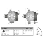 Denso Car Alternator 12V DAN504
