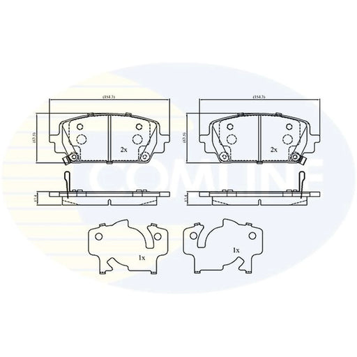Comline 4 x Front Brake Pad Set CBP33966