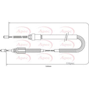 Apec Handbrake Cable Right Rear CAB1360