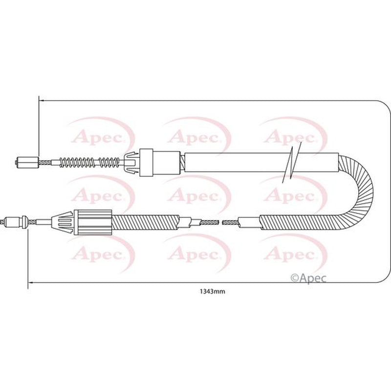 Apec Handbrake Cable Right Rear CAB1360