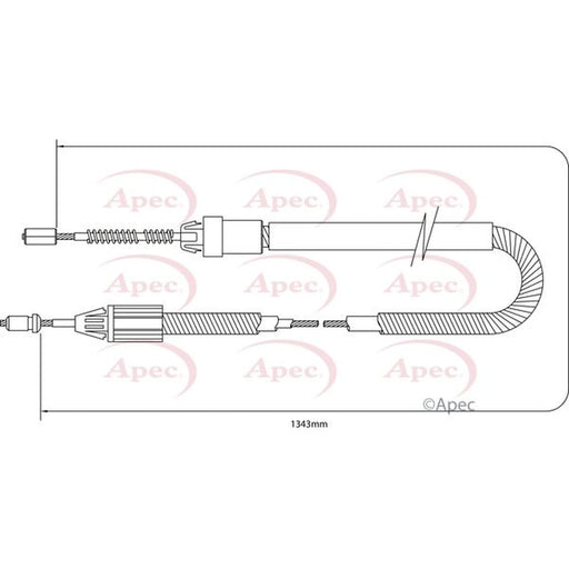 Apec Handbrake Cable Right Rear CAB1360