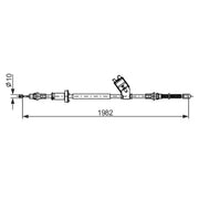 Bosch Handbrake Cable Left Rear 1 987 482 748