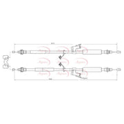 Apec Handbrake Cable Left Rear CAB1741