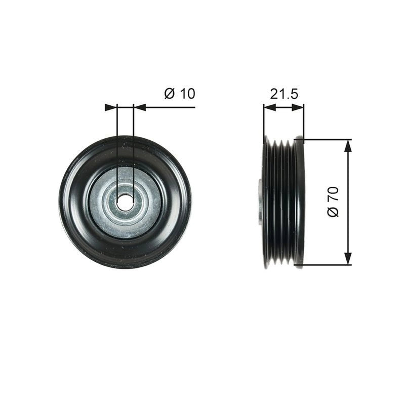 Gates V-Ribbed Belt Deflection/Guide Pulley T36747