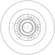 Borg & Beck 2 x Solid Rear Brake Discs BBD6231S