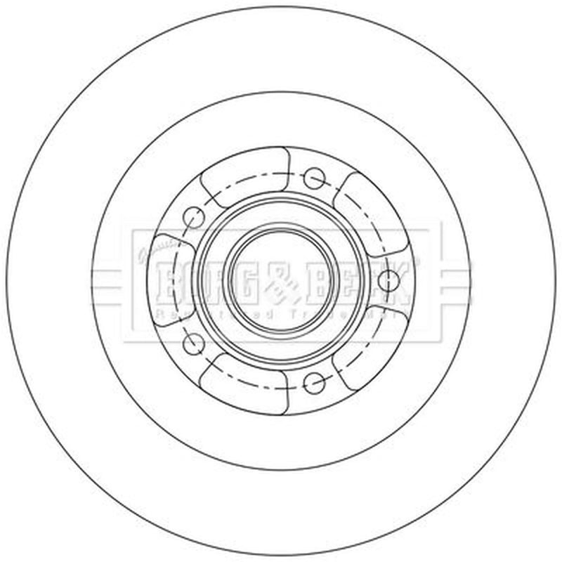 Borg & Beck 2 x Solid Rear Brake Discs BBD6231S