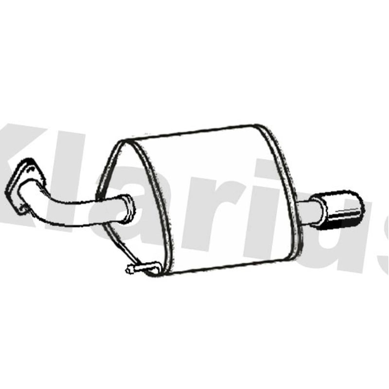 Klarius Box With Tail Pipe Left Rear SU115J