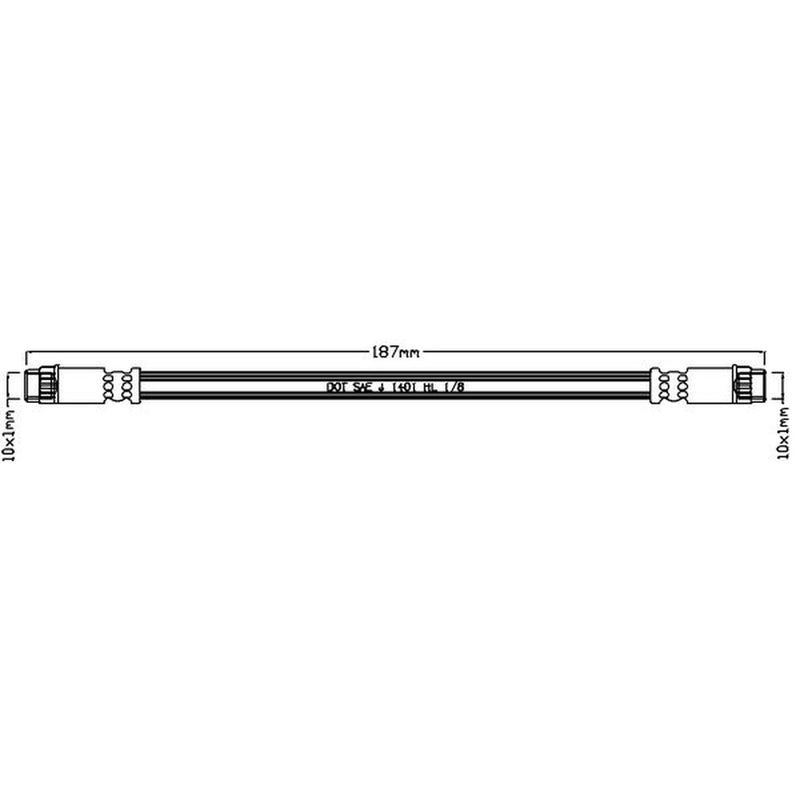 Abtex Brake Hydraulic Hose Line Rear ABH1075