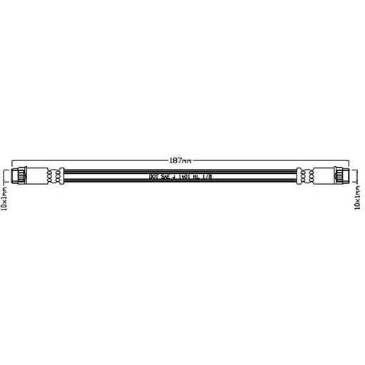 Abtex Brake Hydraulic Hose Line Rear ABH1075