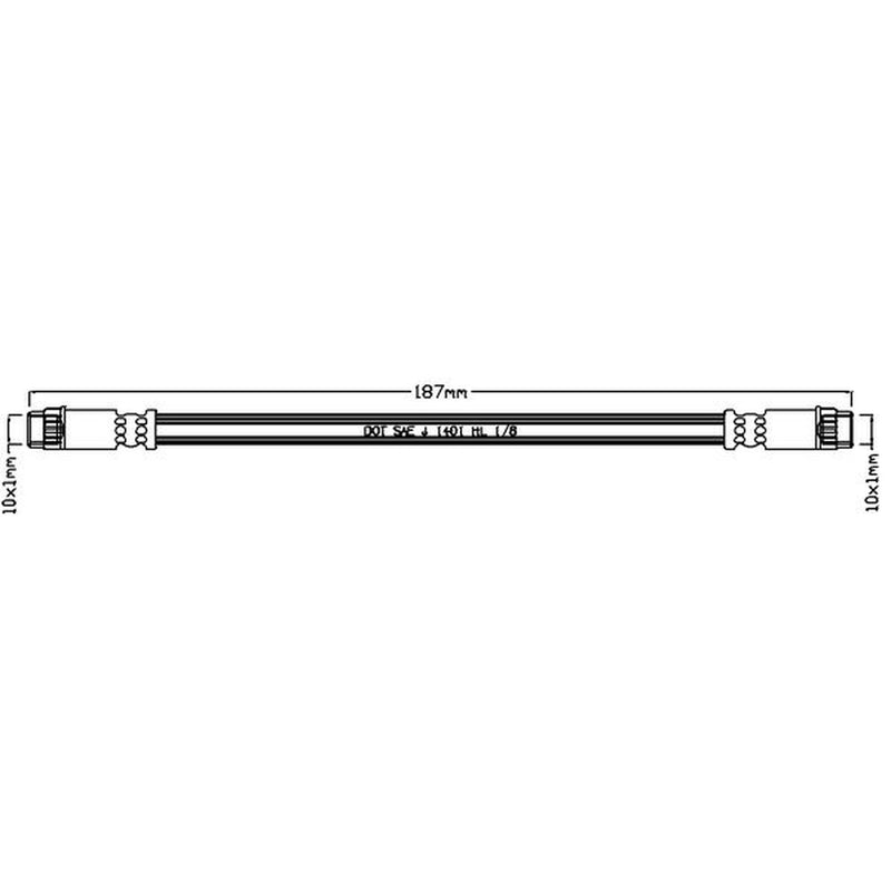 Abtex Brake Hydraulic Hose Line Rear ABH1075