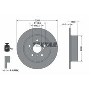 Textar 2 x Solid Rear Brake Discs 92174903