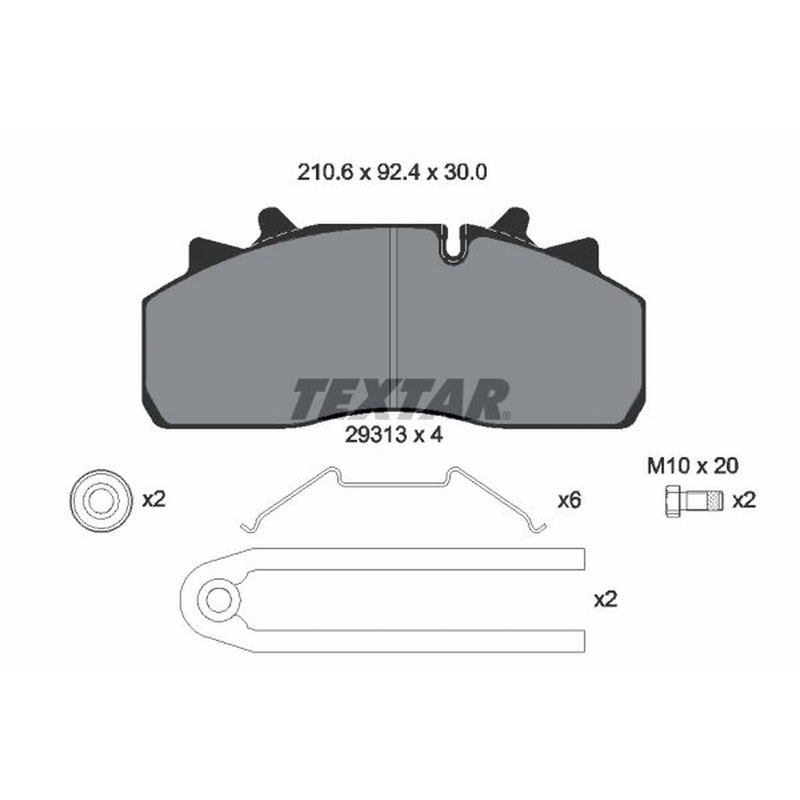 Textar Front Brake Pad Set 2931303