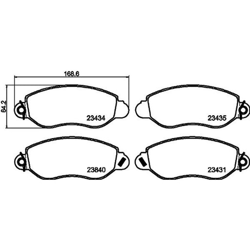 DON Front Brake Pad Set PCP1642