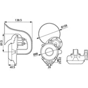 Hella Trumpet Style Car Horn 3PA 013 410-041