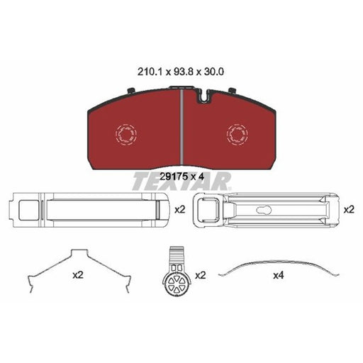Textar Brake Pad Set 2917504