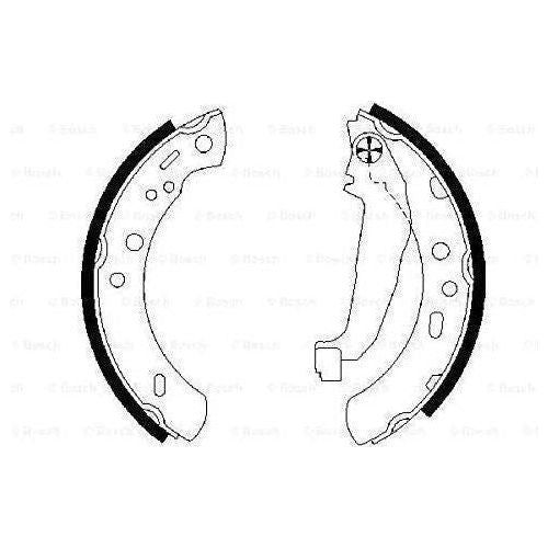 Genuine Bosch Brake Shoe Bs842 Fits Nissan Micra - 1.0 - 00-03 0986487604 Bosch  - Town Parts