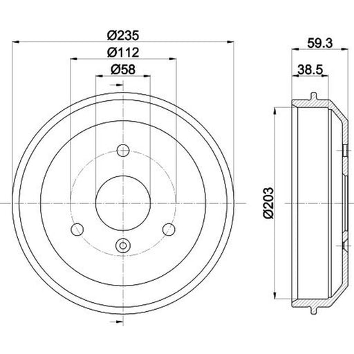 Mintex Brake Drum Assembly Rear MBD241