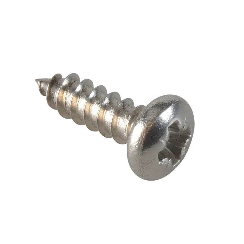 ForgeFix Self-Tapping Screw Pozi Compatible Pan Head SS 3/8in x 4 ForgePack 80