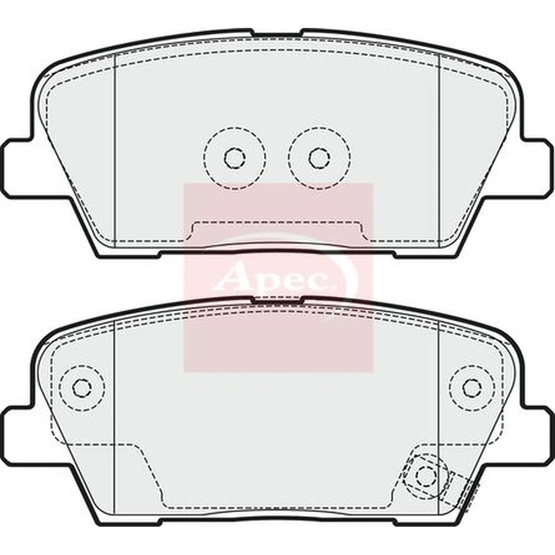Apec Rear Brake Pad Set PAD1753