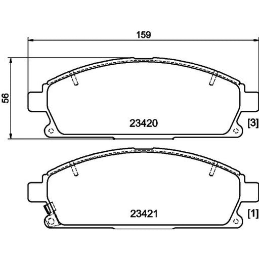 Mintex Front Brake Pad Set MDB3929