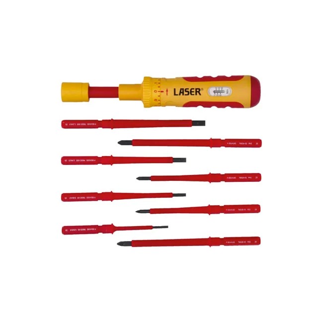 Laser Tools VDE Insulated Torque Screwdriver Set 1-6Nm 9pc - PL