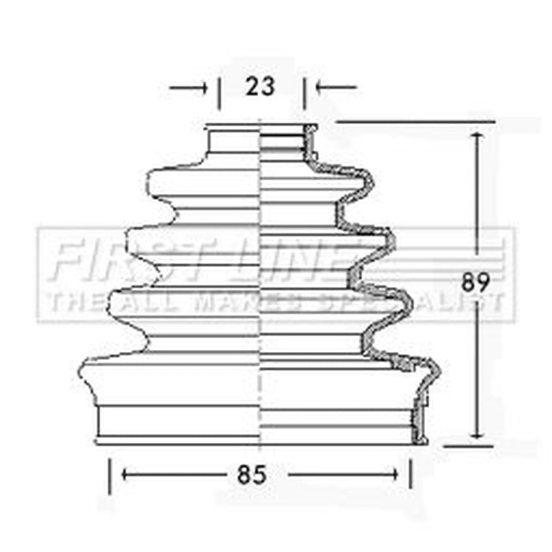 First Line Drive Shaft Bellow Kit Front Left FCB2286