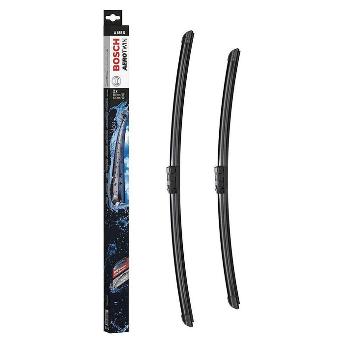 Bosch Aerotwin Flat Blade A855S Front Window Windscreen Wiper Blade Set Pair Bosch  - Town Parts