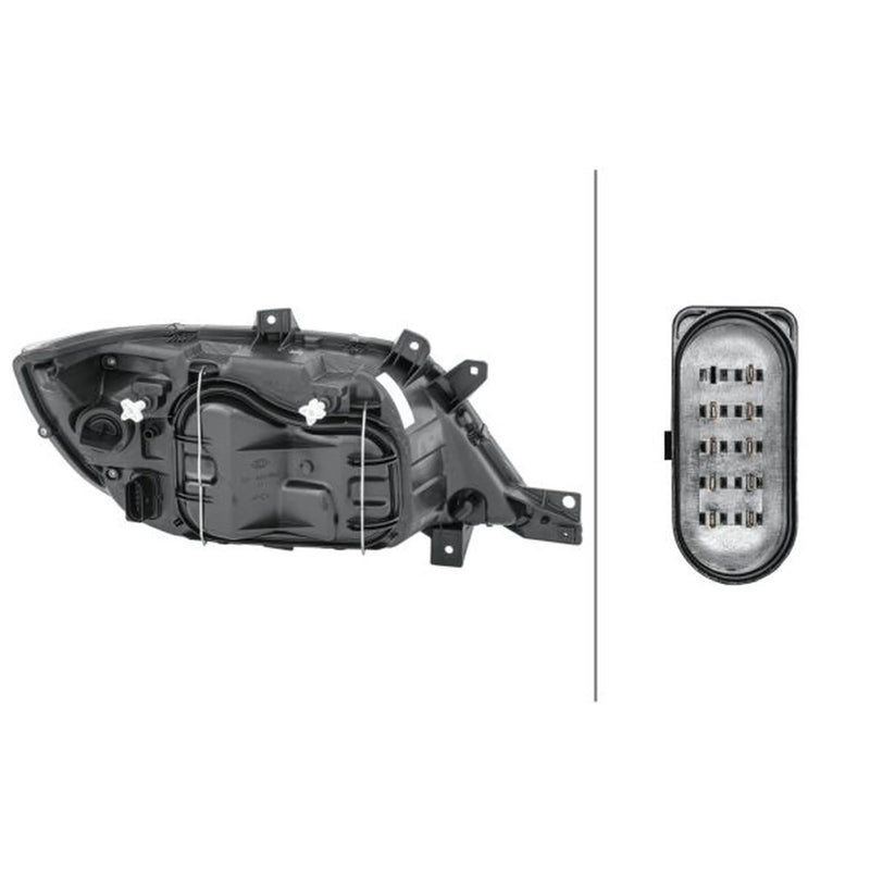 Hella Headlight Headlamp H7/H1 Left 1EH 008 010-011