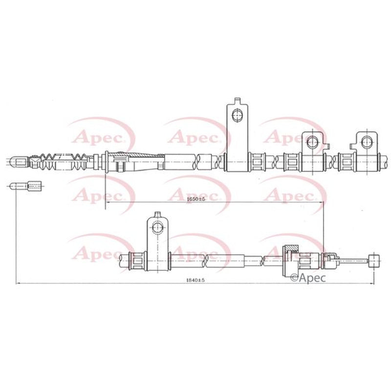 Apec Handbrake Cable Right Rear CAB1793