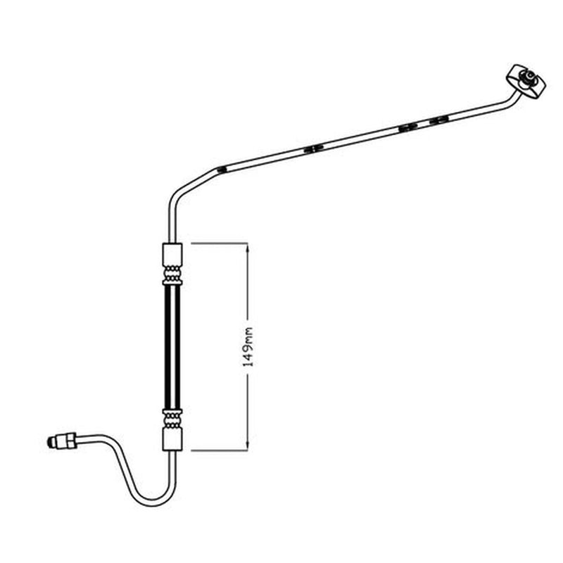 Abtex Brake Hydraulic Hose Line Rear Left ABH1254L