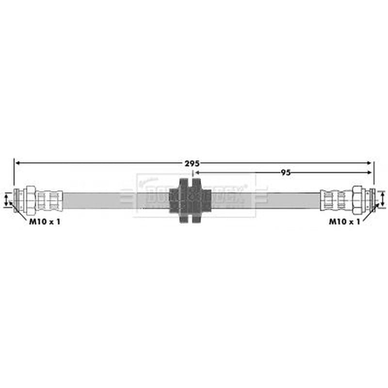 Borg & Beck Brake Hydraulic Hose Line Rear Left BBH6098