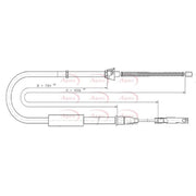 Apec Handbrake Cable Left Rear CAB1571