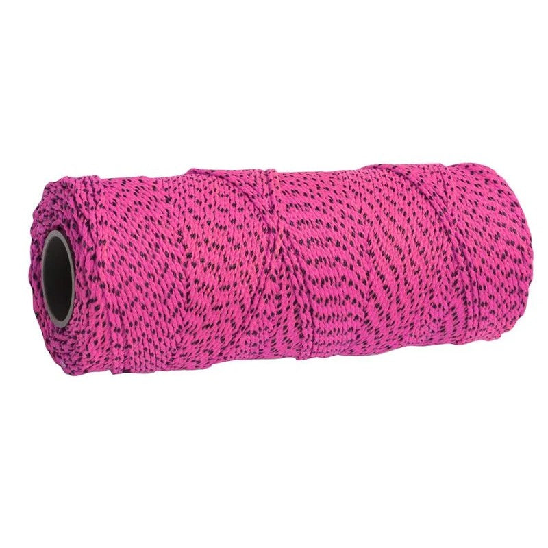 Marshalltown M615 Bonded Nylon Mason's Line 152m (500ft) Pink and Black - ML615