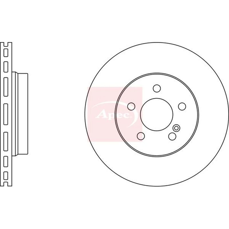 Apec 2 x Vented Rear Brake Discs DSK2613