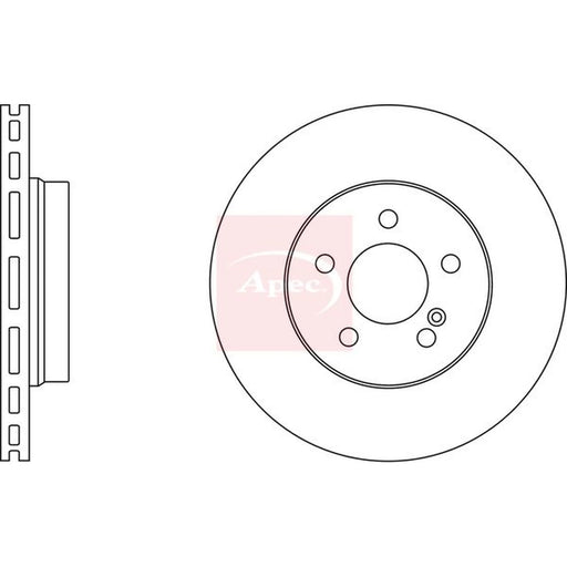 Apec 2 x Vented Rear Brake Discs DSK2613