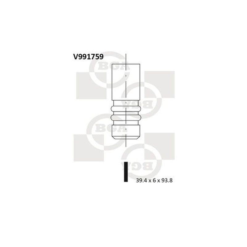 BGA Engine Intake Valve 39mm Head V991759