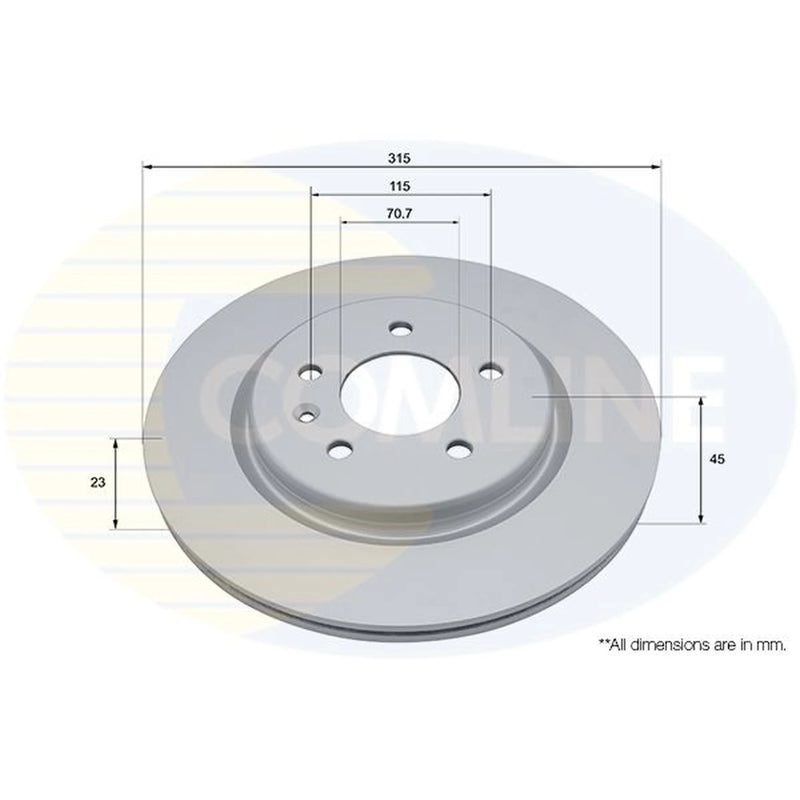 Comline 2 x Rear Brake Discs ADC2972V