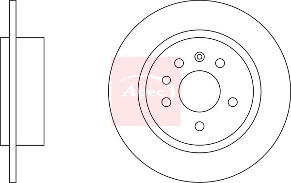 Apec 2 x Brake Disc Set Solid