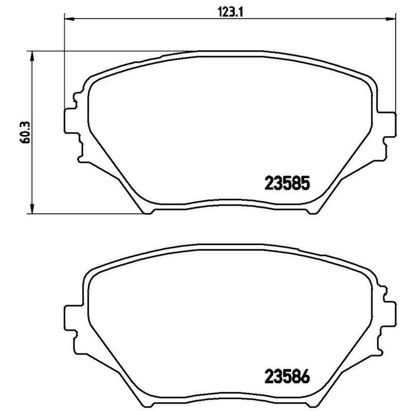 Brembo 4 x Front Brake Pad Set P83055