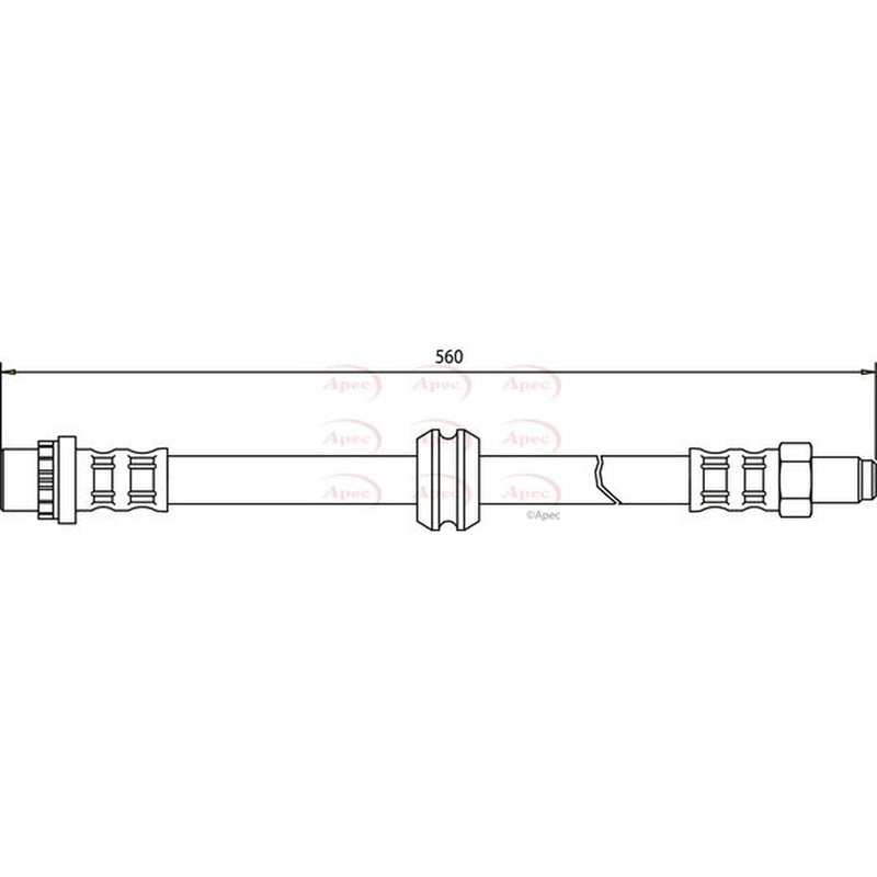 Apec Brake Hydraulic Hose Line Front HOS3057